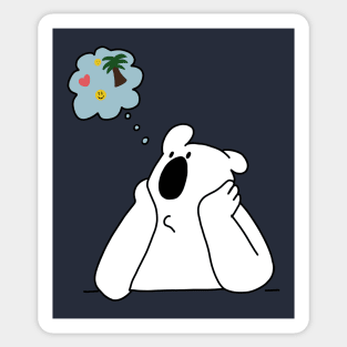 Busy Bear Daydreaming Sticker